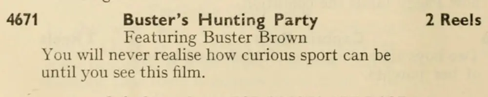 Buster's Hunting Party