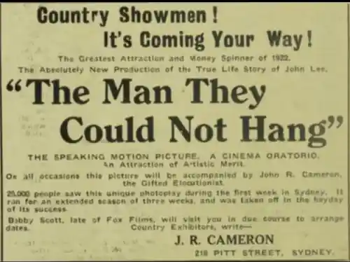 Life Story of John Lee, or The Man They Could Not Hang scene