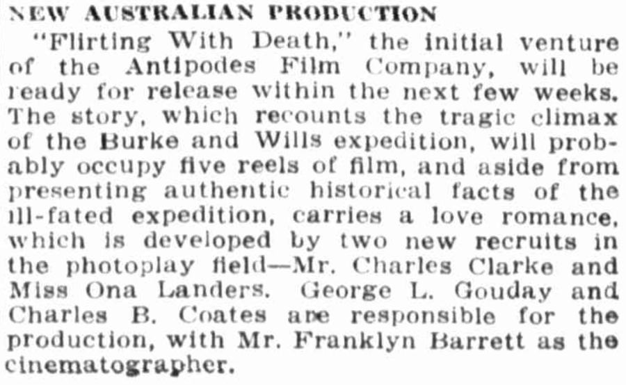 A Romance of Burke and Wills Expedition of 1860 scene