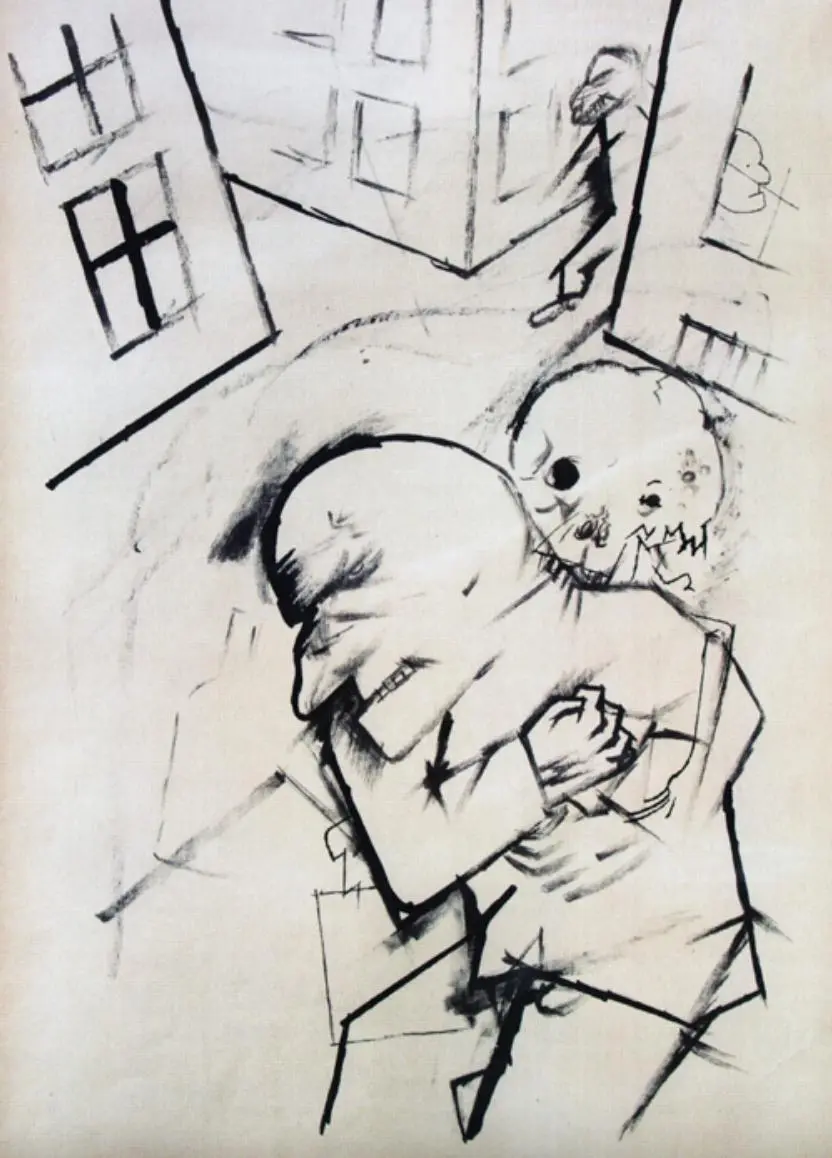 Schaffende Hände: George Grosz scene 1