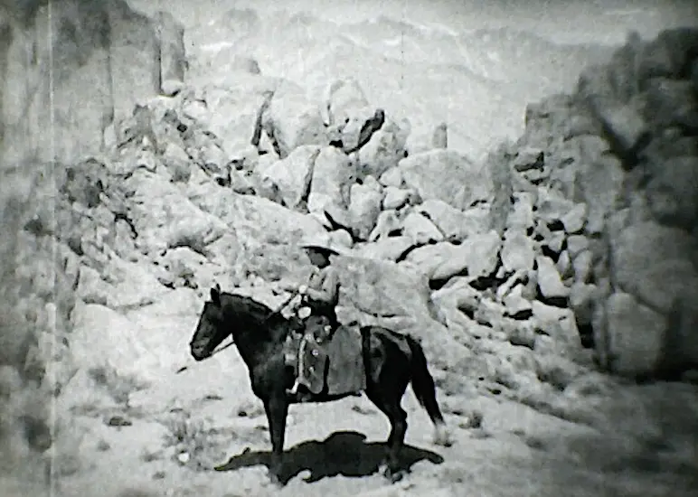 The Rider of the Pass scene