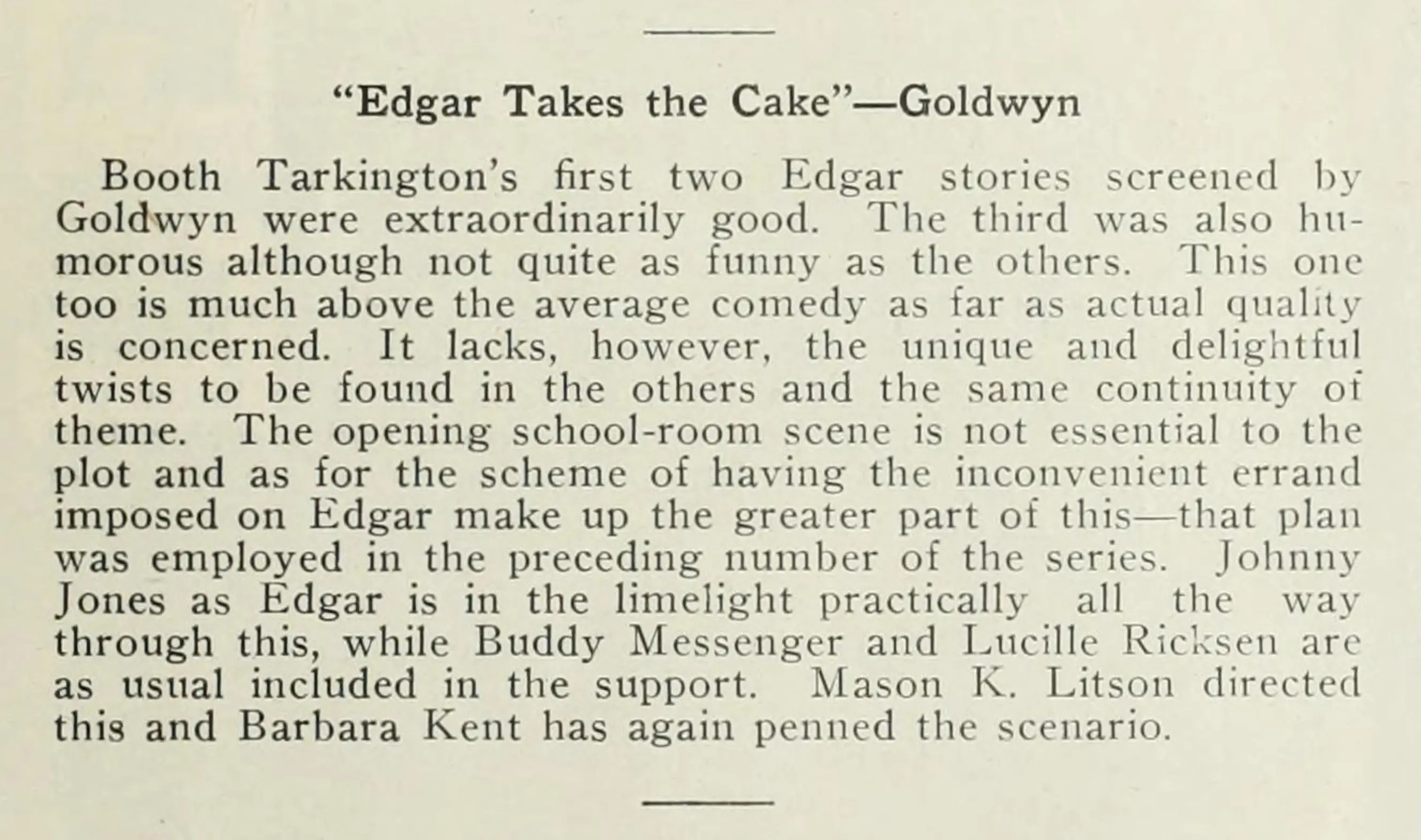 Edgar Takes the Cake photo
