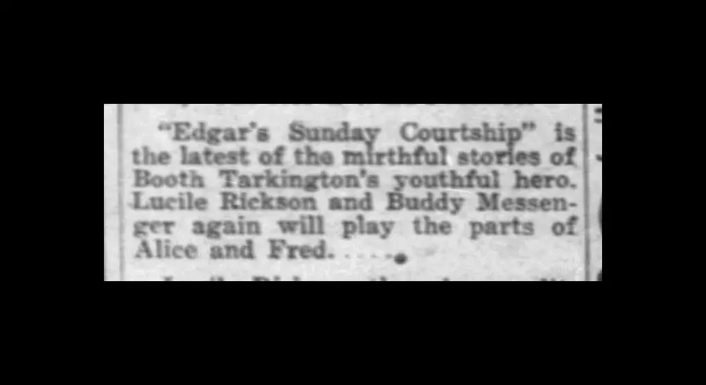 Edgar's Sunday Courtship photo