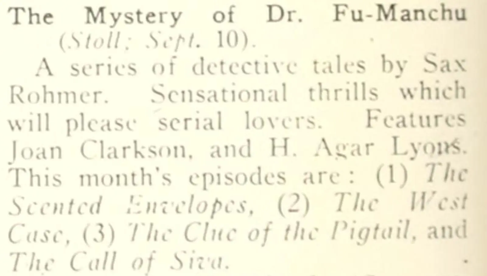 The Mystery of Dr. Fu Manchu photo