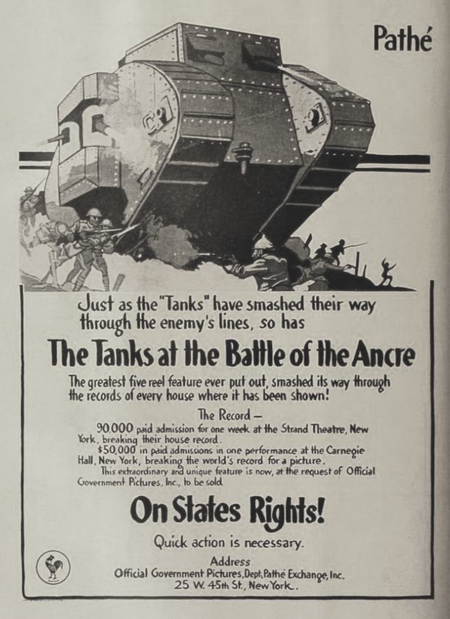 The Battle of the Ancre and the Advance of the Tanks scene