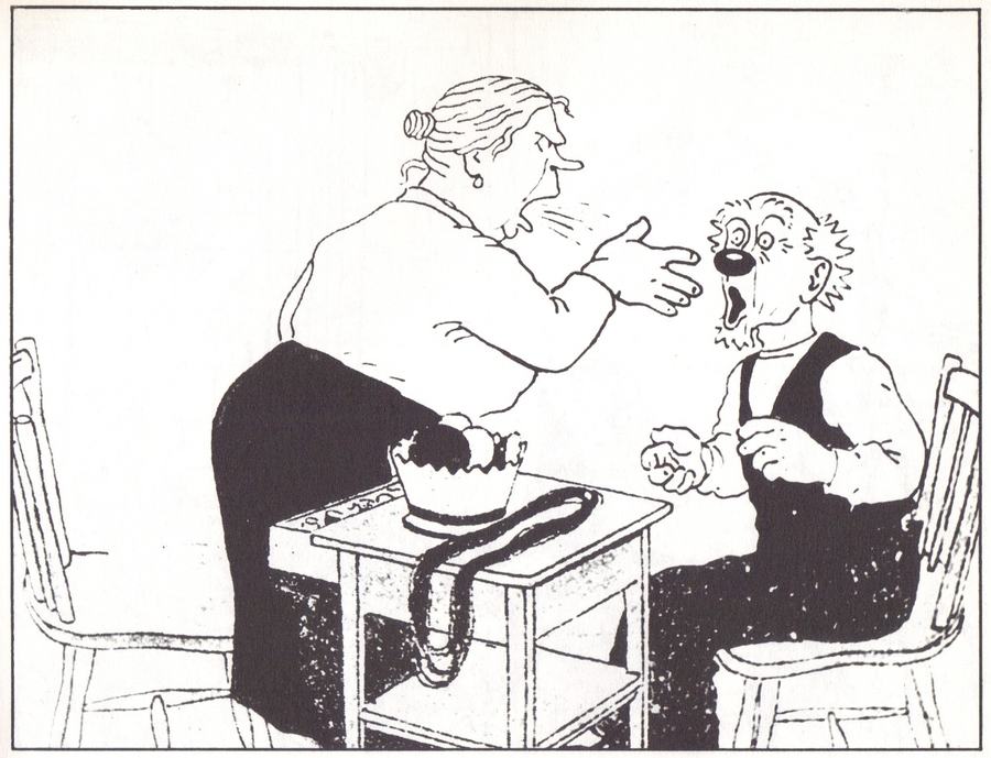 Kapten Grogg och fru scene
