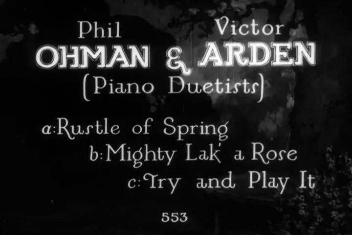 Phil Ohman & Victor Arden (Piano Duetists) scene