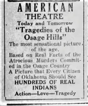 Tragedies of the Osage Hills scene