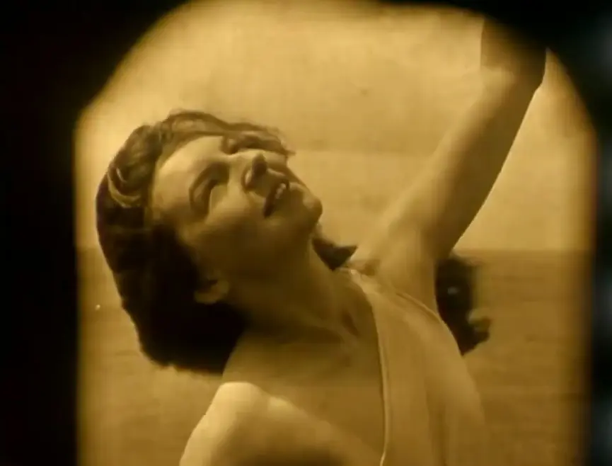 Nude Woman by Waterfall scene