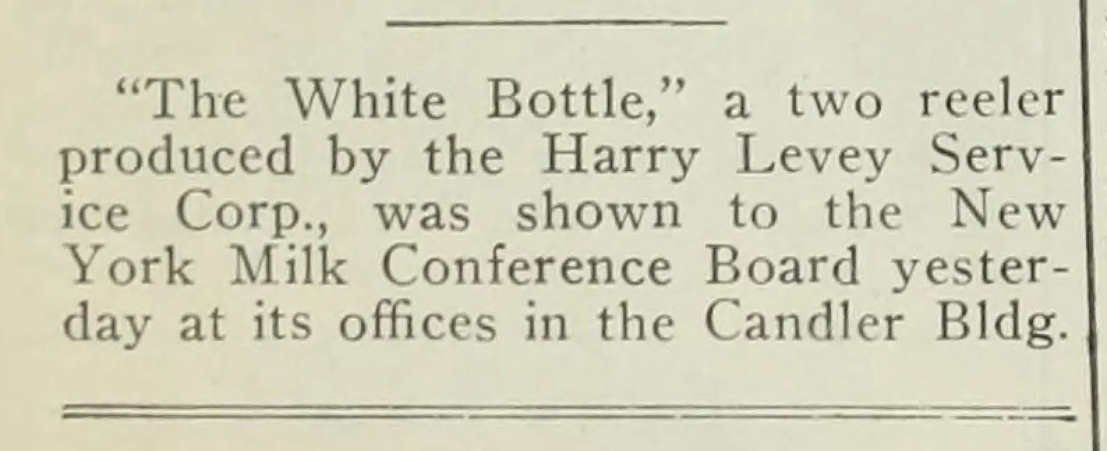 The White Bottle