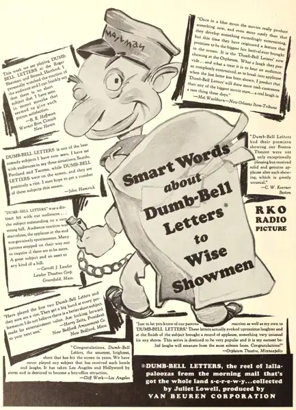 Dumb-Bell Letters No. 3 scene