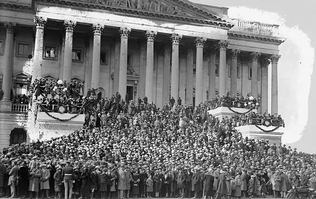 President Coolidge's Inauguration scene
