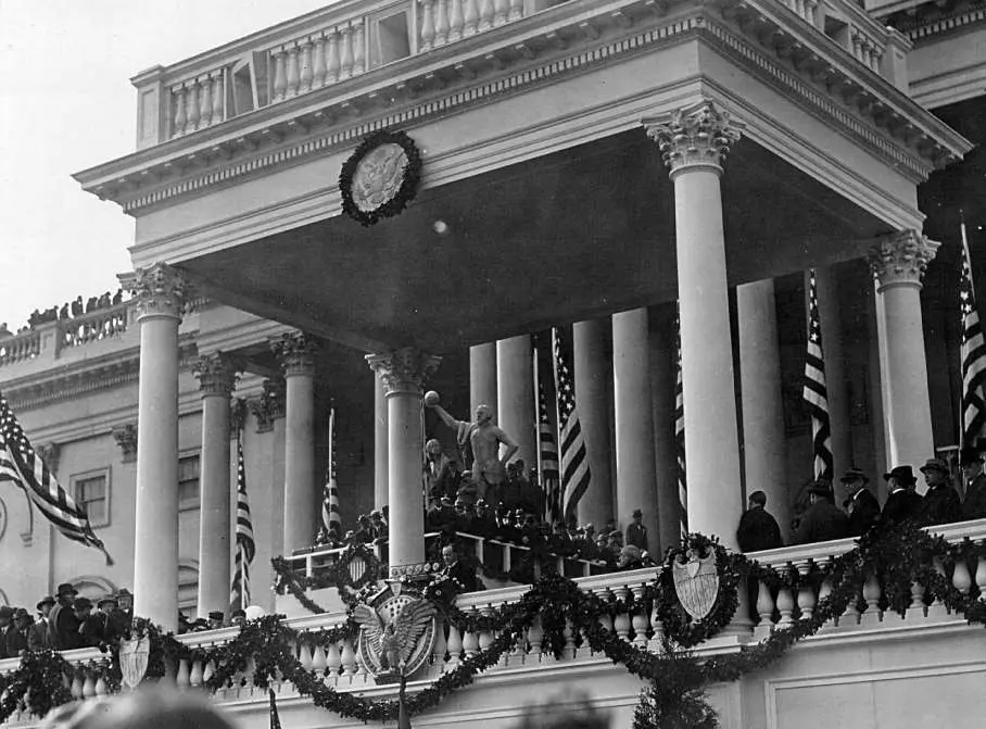 President Coolidge's Inauguration scene