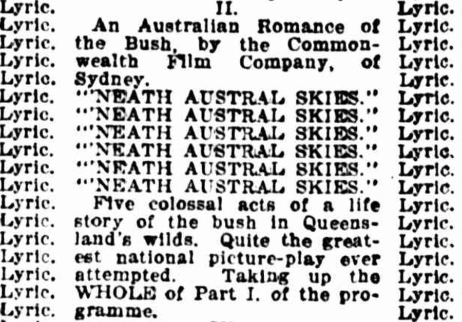 'Neath Austral Skies scene