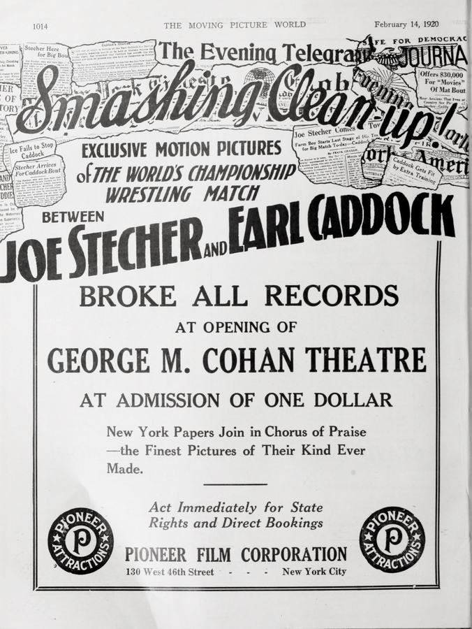 Stecher-Caddock Wrestling Match scene
