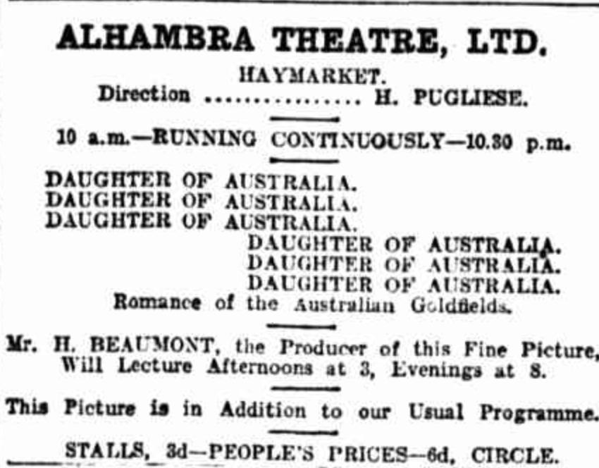 A Daughter of Australia scene