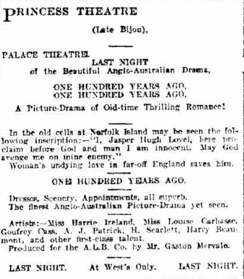 One Hundred Years Ago scene