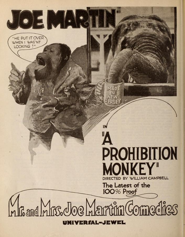A Prohibition Monkey scene